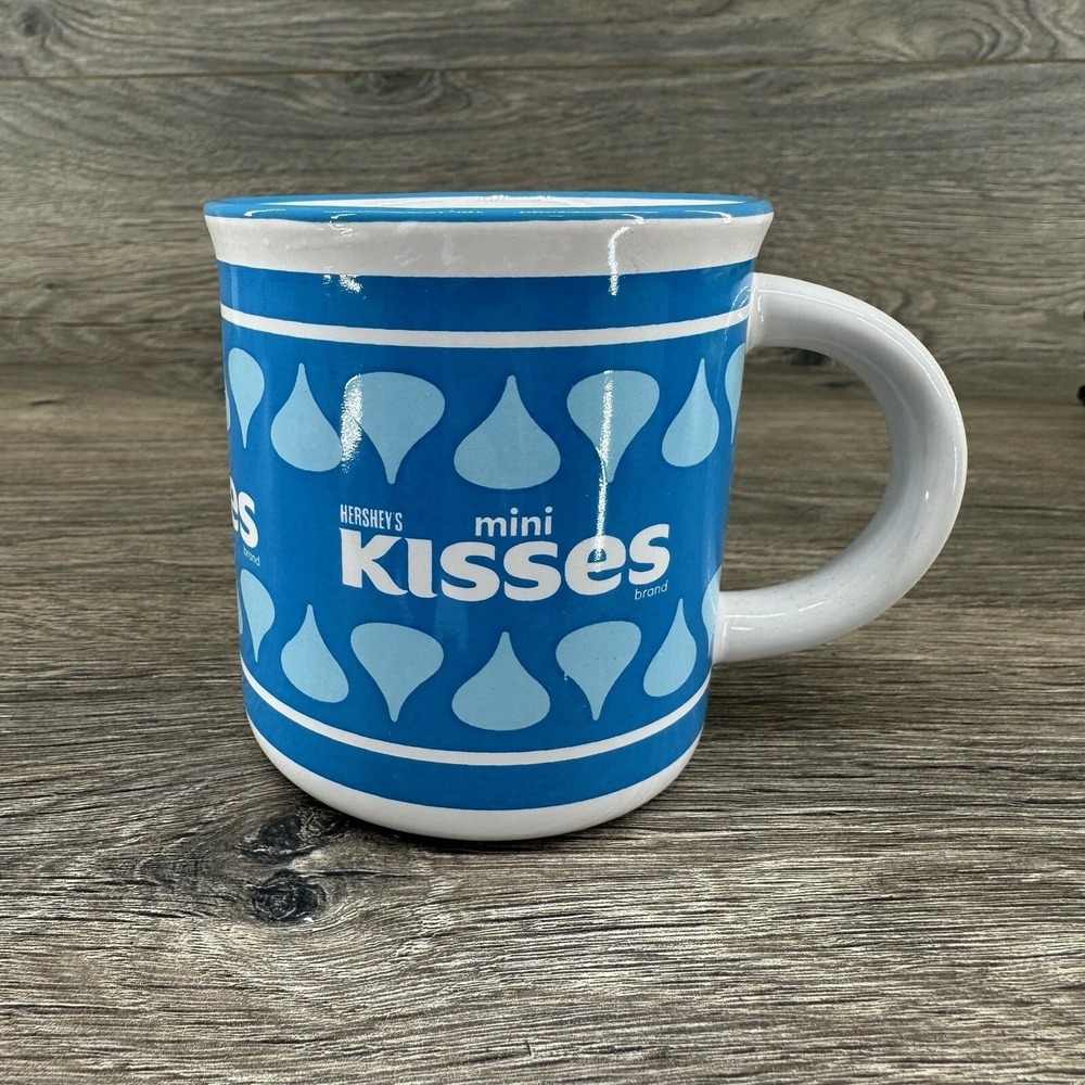 VTG Hersheys‎ Mini Kisses Blue Coffee Mug Galerie 12 oz